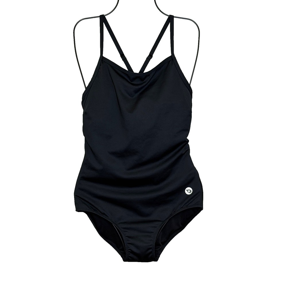 Baleaf One Piece Athletic‎ Swimsuit Size 36 Medium Black Adjustable Racerback